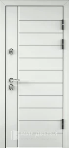 Входная дверь белая снаружи и внутри №14 внешняя - фото