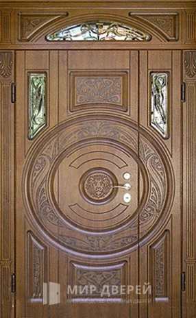 Фото «Входная дверь со стеклопакетом и ковкой №76»